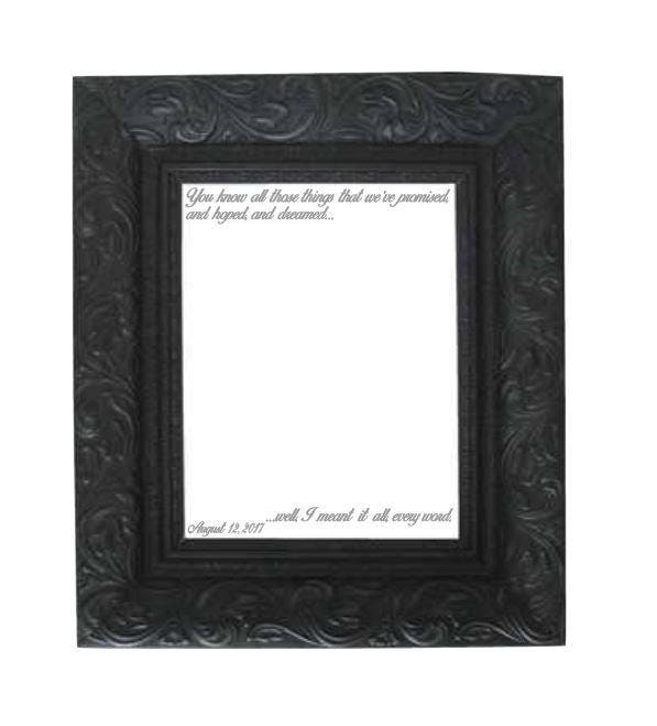 Personalized Mirror, Large Mirror, Custom Ornate Mirror, Custom Engraved Mirror, Etched Mirror, Custom 16x20 Black Frame Mirror