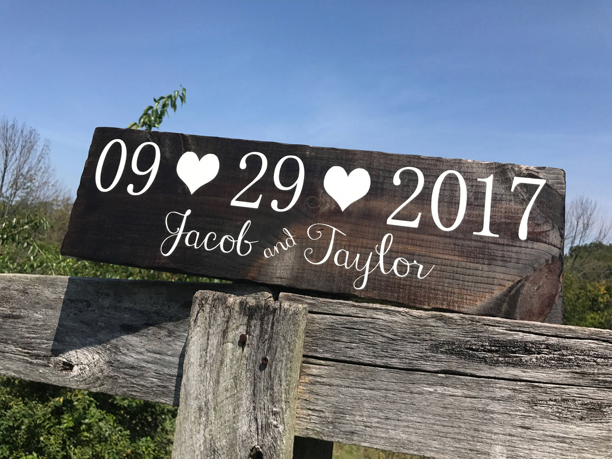 Hanging Rustic Hand Painted Wood Wedding Anniversary Welcome Sign, Wood Wall Decor, Wood Sign, Painted Wood