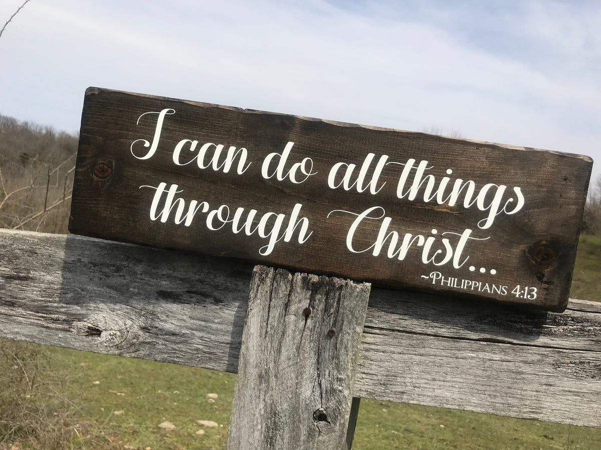 Hanging Rustic Hand Painted Wood Sign, Wood Wall Decor, Wood Sign, Painted Wood