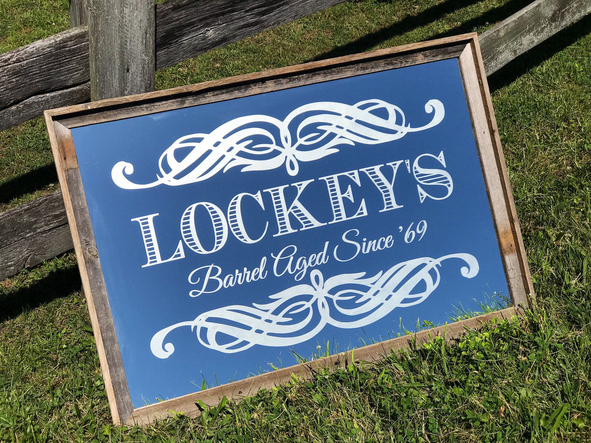 Custom Bar Mirror|Large Mirror|Personalized Bar Mirror|Farmhouse Decor|Custom Engraved Mirror|Etched Mirror|24x36