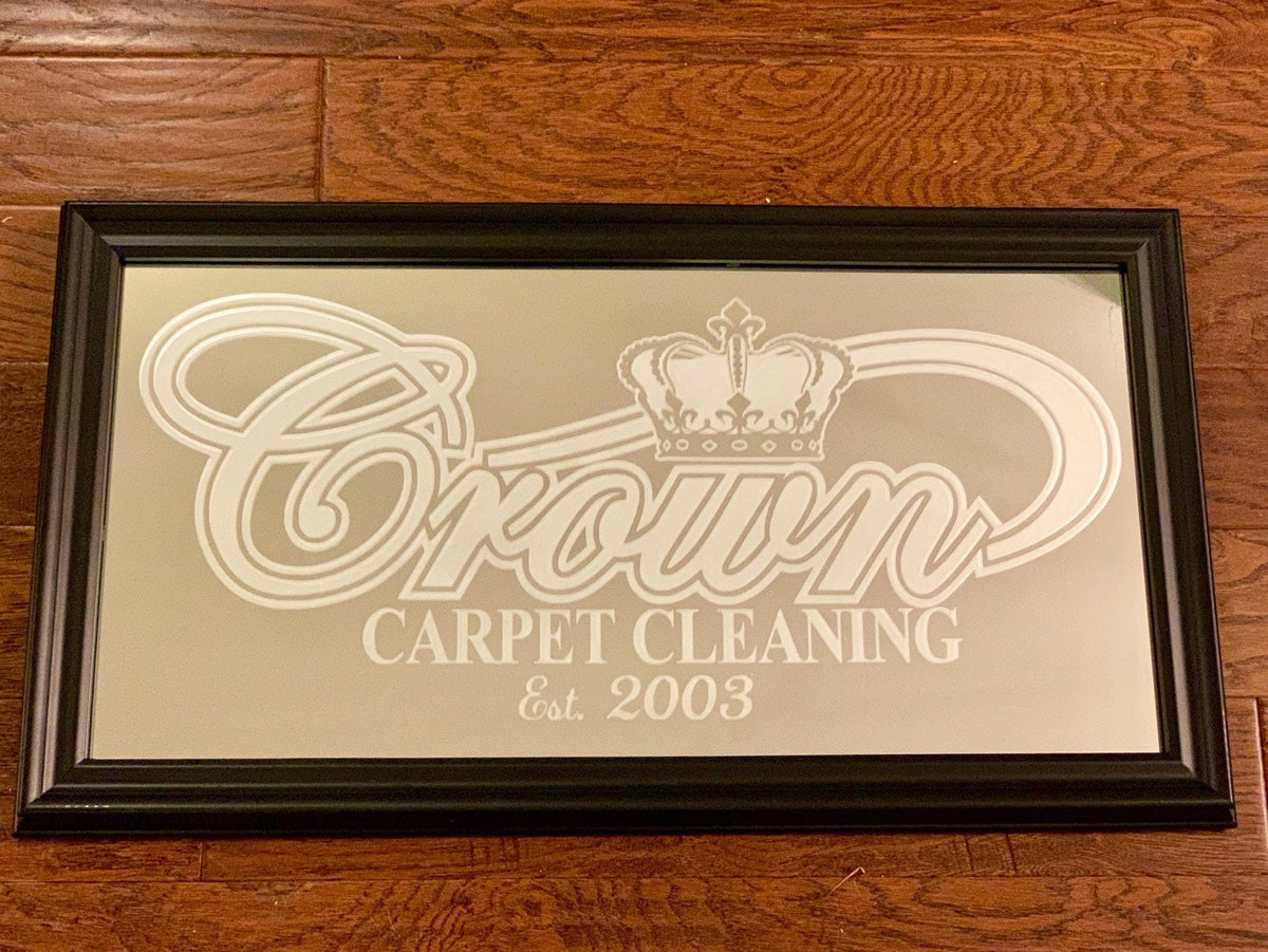 Custom Business Card Logo Mirror|Large Mirror|Personalized Business Mirror|Custom Engraved Mirror|Black mirror|12x24