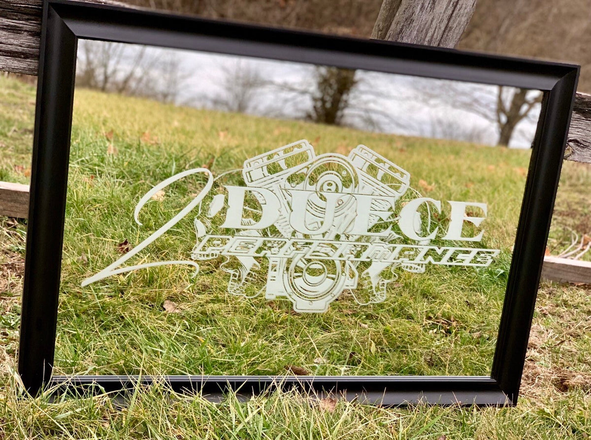 Custom Garage Logo Mirror|Mechanic Gift|Engine Decor|Car Lover Gift|Truck Lover Gift|Man Cave Sign|Custom Bar Mirror|Custom Garage Sign