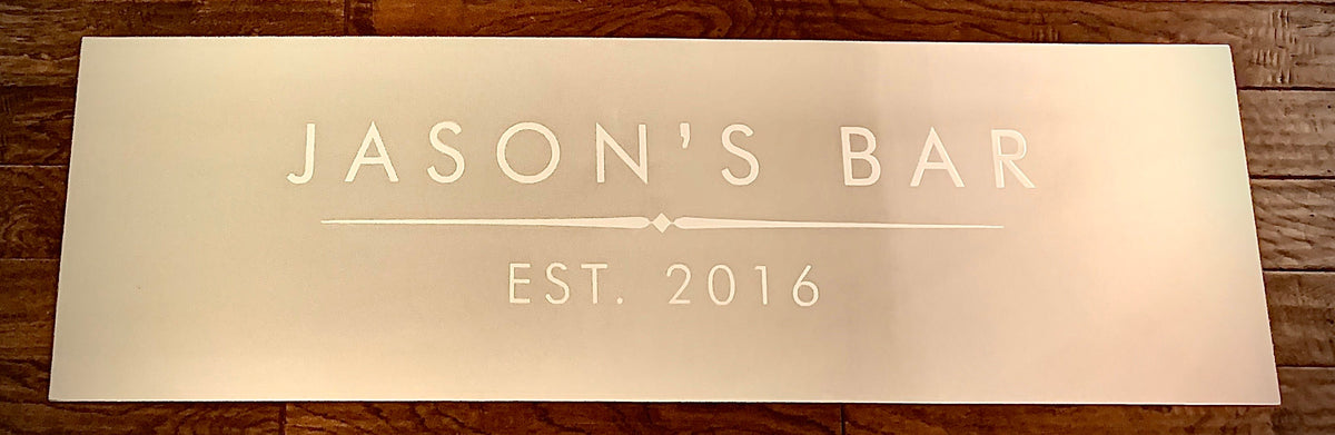 Personalized Modern Bar Mirror|frameless Large Mirror|Personalized Bar Mirror|Modern Decor|Custom Engraved Mirror|Bar Cabinet Mirror