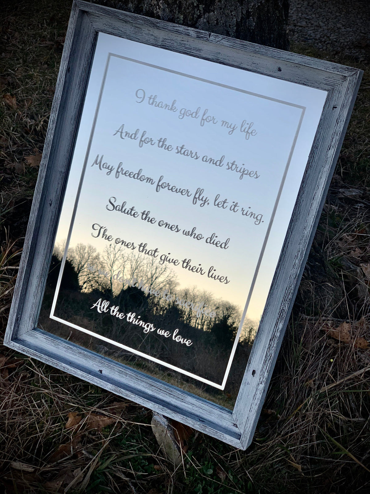 Personalized Poem Mirror|Large Barn Mirror|Personalized Barn wood Mirror|Engraved Mirror|Custom 18x24 Mirror|Love Story|Anniversary Gift