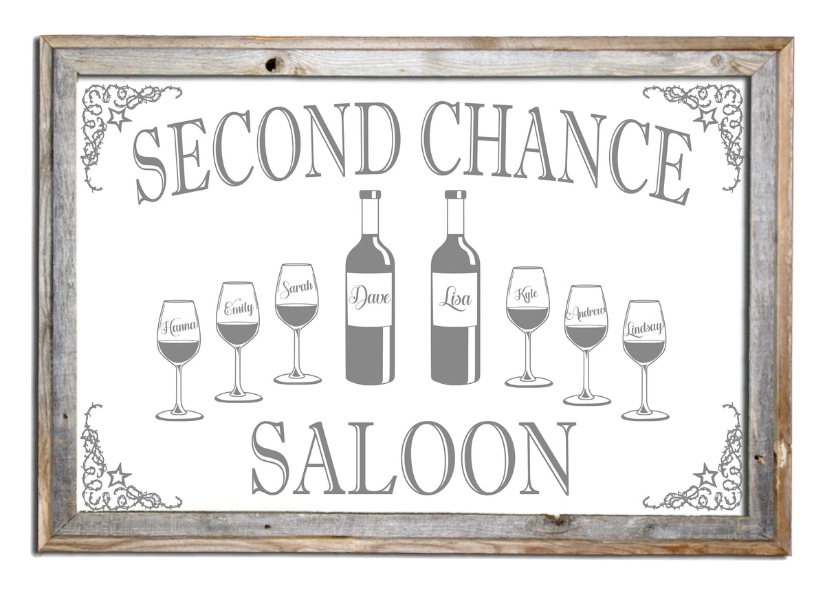Custom Saloon Mirror Sign|Custom Bar Mirror|Saloon Sign|Saloon Decor|Old Saloon Sign|Old West Sign|Home Bar Mirror|Blended Family Sign|24x36
