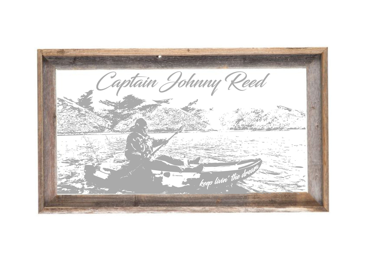 Custom Photo Mirror|Large Mirror|Personalized Portrait Mirror|Custom Engraved Mirror|Barnwood wall mirror|12x24