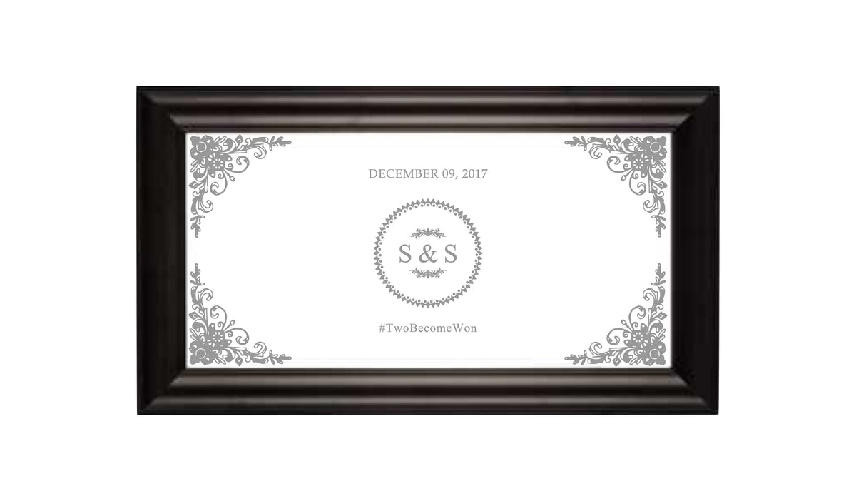 Custom Wedding Seal Mirror|Personalized Wedding Mirror|Custom Engraved Mirror|Etched Wedding Mirror|Custom Wedding Sign|Wedding Seal|12x24