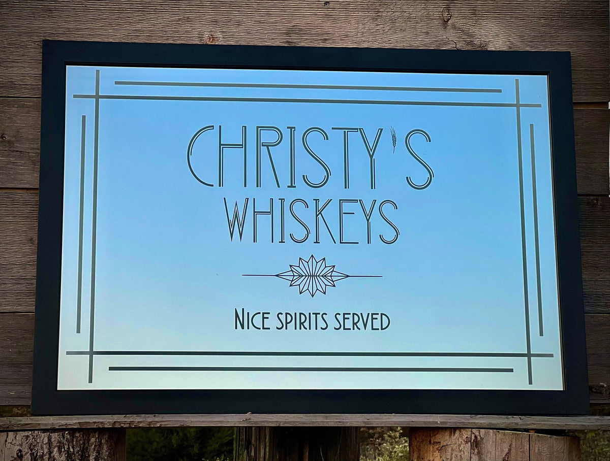 Custom Engraved Geometric Mirror|Large Modern Mirror|Personalized Bar Mirror|Modern Farmhouse|Custom Engraved Mirror|Etched Mirror|24x36