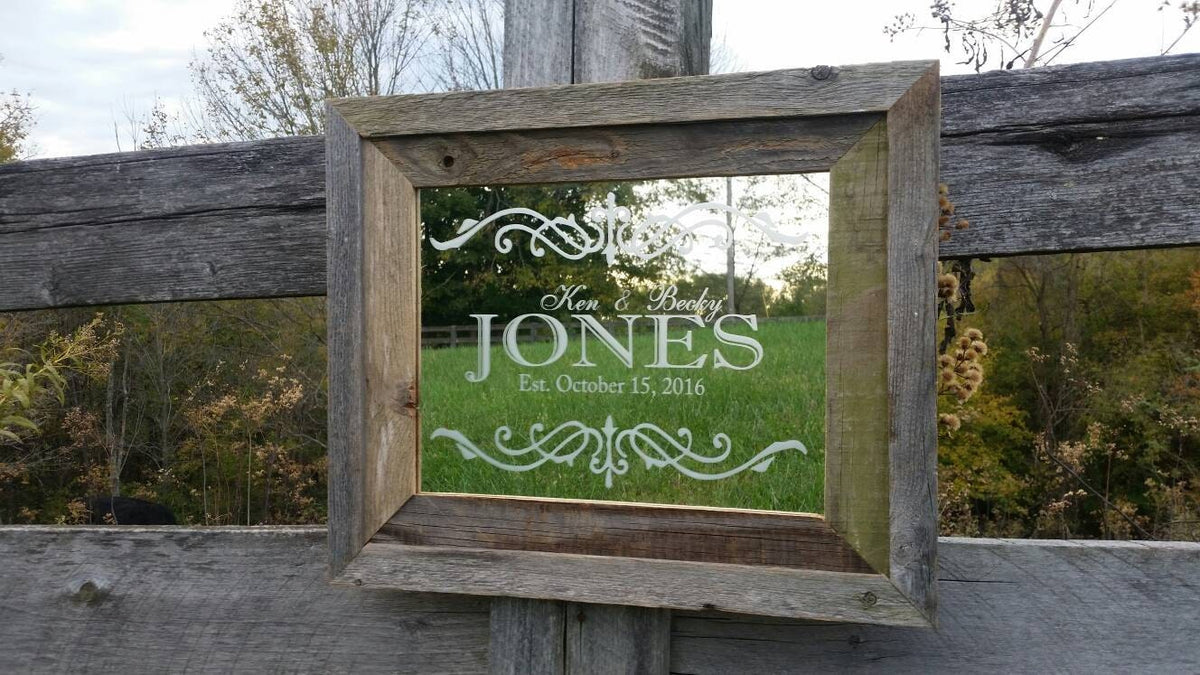 Personalized Mirror, Custom Mirror, Barn Wood Barnwood, Large Mirror, Personalized Bar, Custom Engraved Mirror, Bar Mirror 11x14