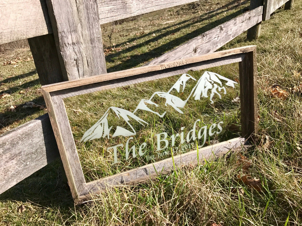 Personalized Monogrammed Barnwood Mirror|Large Mirror|Personalized Bar Mirror|Custom Engraved Mirror|barn wood mirror|12x24
