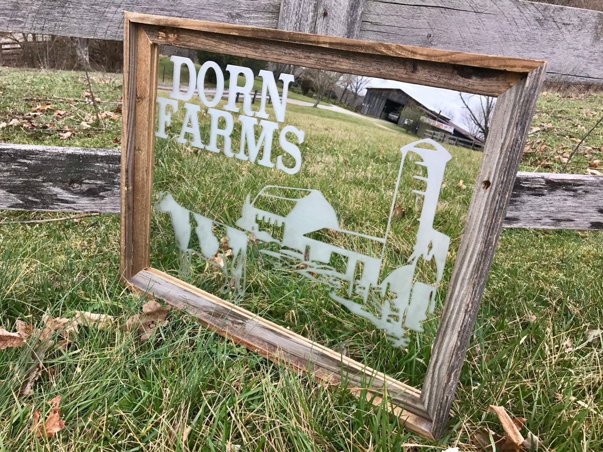 Custom Personalized Mirror, Large Mirror, Personalized Barn wood Mirror, Custom Engraved Mirror, Etched Mirror, Custom 5x7 Mirror barnwood