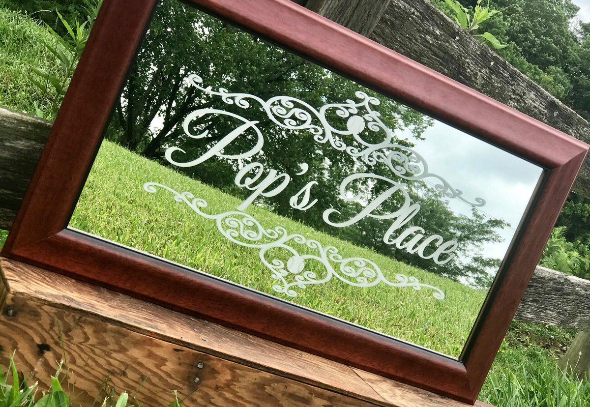 Custom Personalized Wedding Vow Mirror, Personalized Wedding Mirror, Custom Engraved Mirror, Etched Bar Mirror, Custom Bar Mirror 12x24
