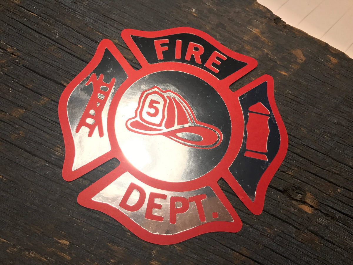 Custom Fire Chief Fireman Badge Birthday Invitation