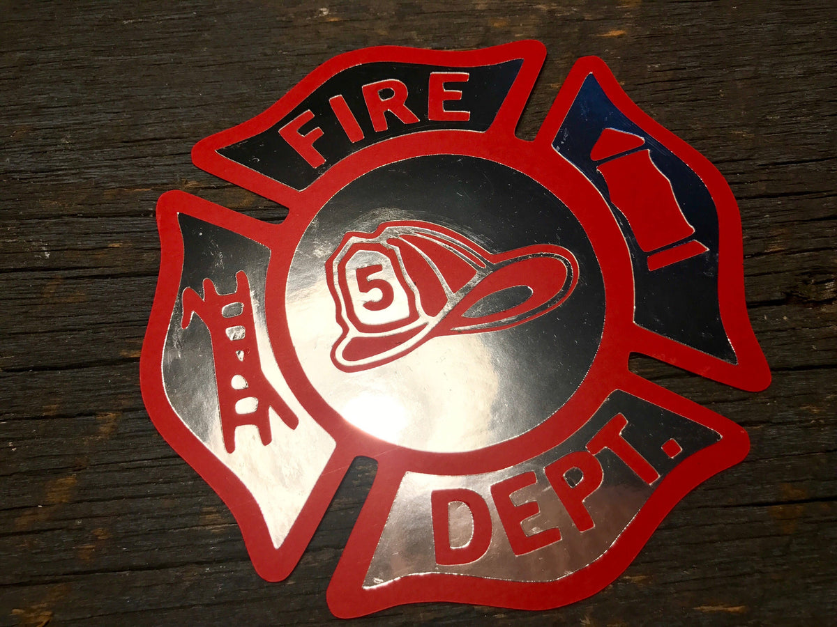 Custom Fire Chief Fireman Badge Birthday Invitation