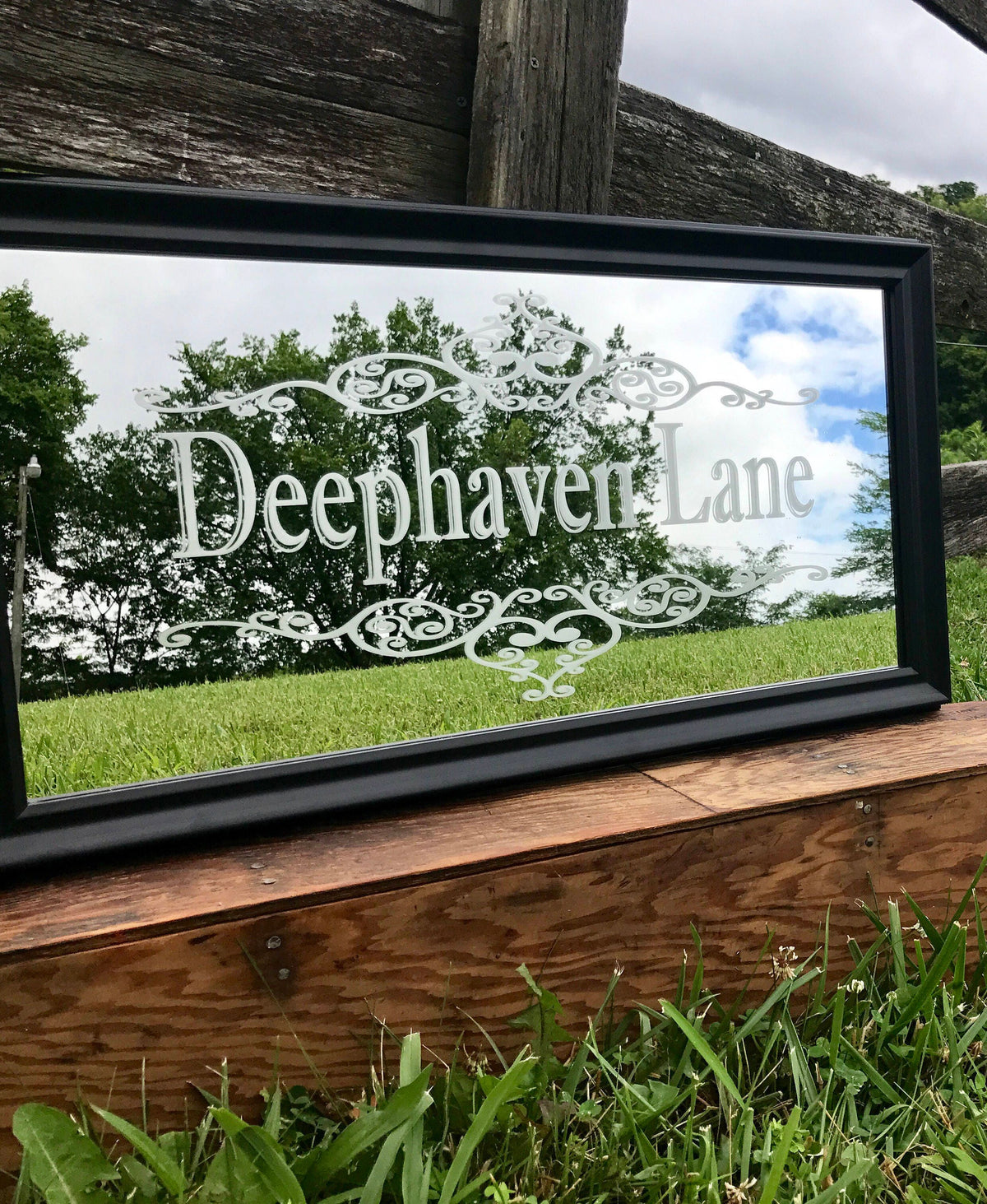 Custom Personalized Mirror, Large Mirror, Personalized Bar Mirror, Custom Engraved Mirror, Etched Bar Mirror, Custom Bar Mirror 12x24