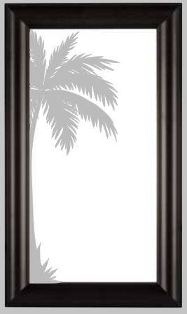 Palm Tree Mirror, Large Mirror, Personalized Bar Mirror, Custom Engraved Mirror, 12x24, Palm Tree Decor, Palm Tree Wall Art