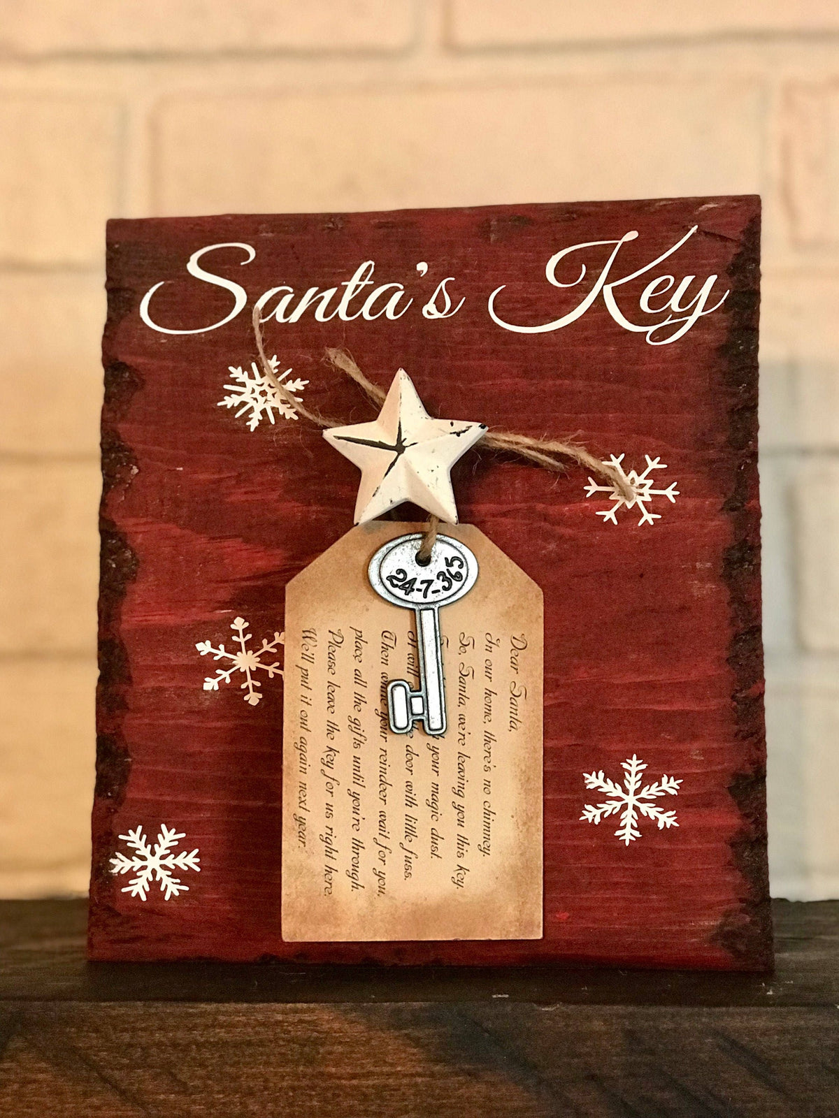 Santa Magic Key Sign Santa's Magic Key Sign Christmas Sign, Christmas Decor, Rustic Christmas, Christmas Sign, Farmhouse Christmas