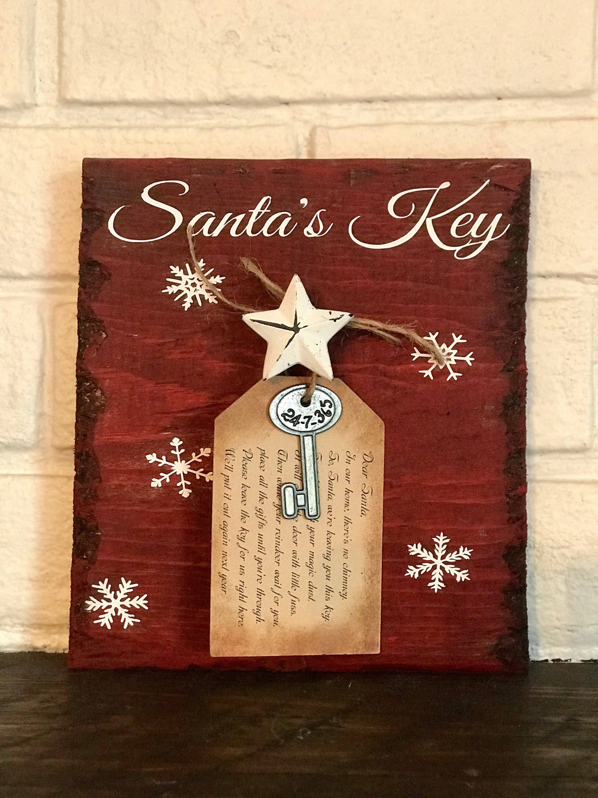 Santa Magic Key Sign Santa's Magic Key Sign Christmas Sign, Christmas Decor, Rustic Christmas, Christmas Sign, Farmhouse Christmas