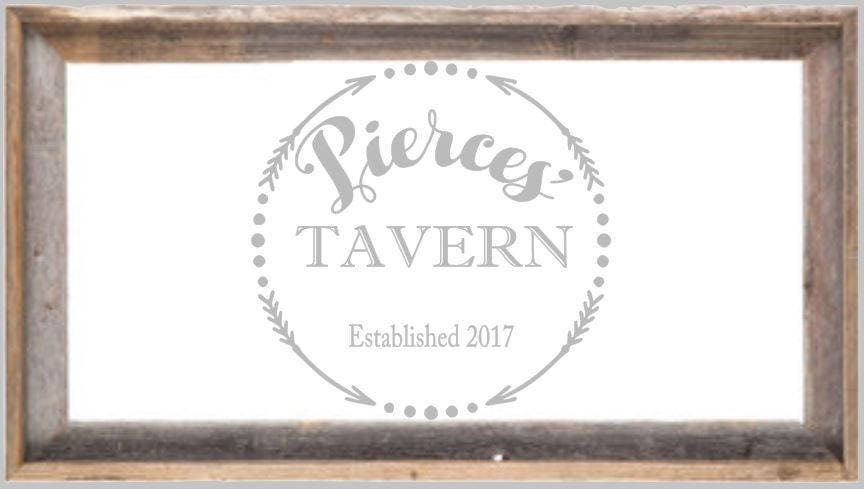 Custom Personalized Barnwood Farm Mirror, Large Mirror, Personalized Bar Mirror, Custom Engraved Mirror, barn wood mirror, 12x24