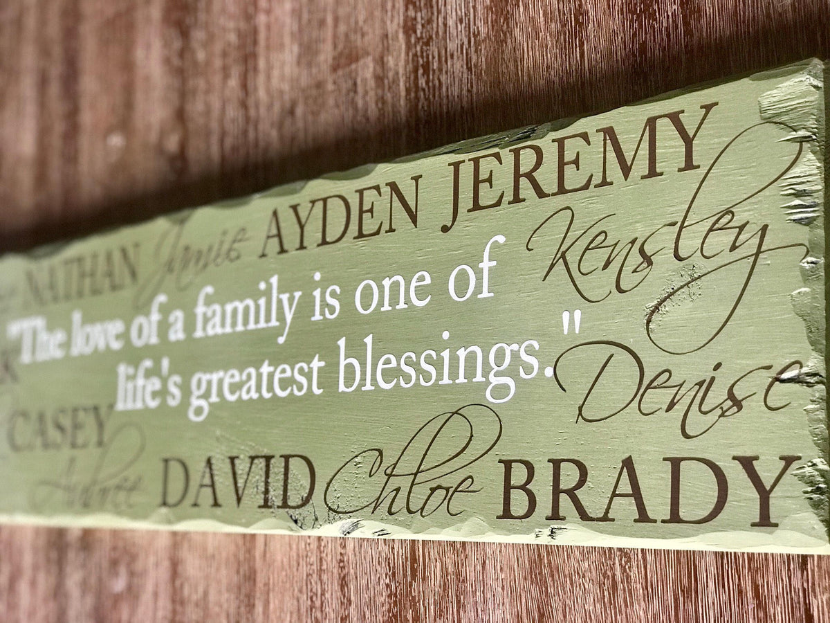 Personalized Stained or Painted Distressed Hanging Rustic Blended Family Wall Hanging, Family Sign, Wood Sign