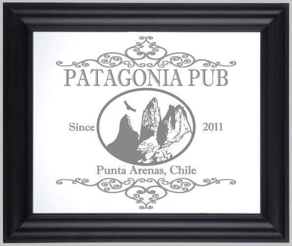 Custom Personalized Marine Mirror, Large Mirror, Personalized Bar Mirror, Custom Engraved Mirror, Etched Bar Mirror, Custom Bar Mirror 16x20