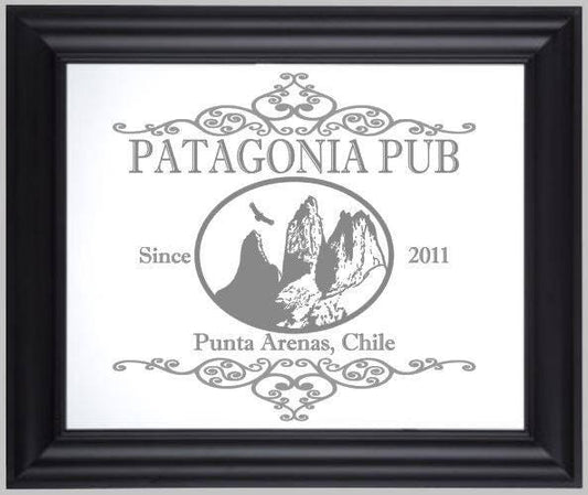 Custom Personalized Marine Mirror, Large Mirror, Personalized Bar Mirror, Custom Engraved Mirror, Etched Bar Mirror, Custom Bar Mirror 16x20