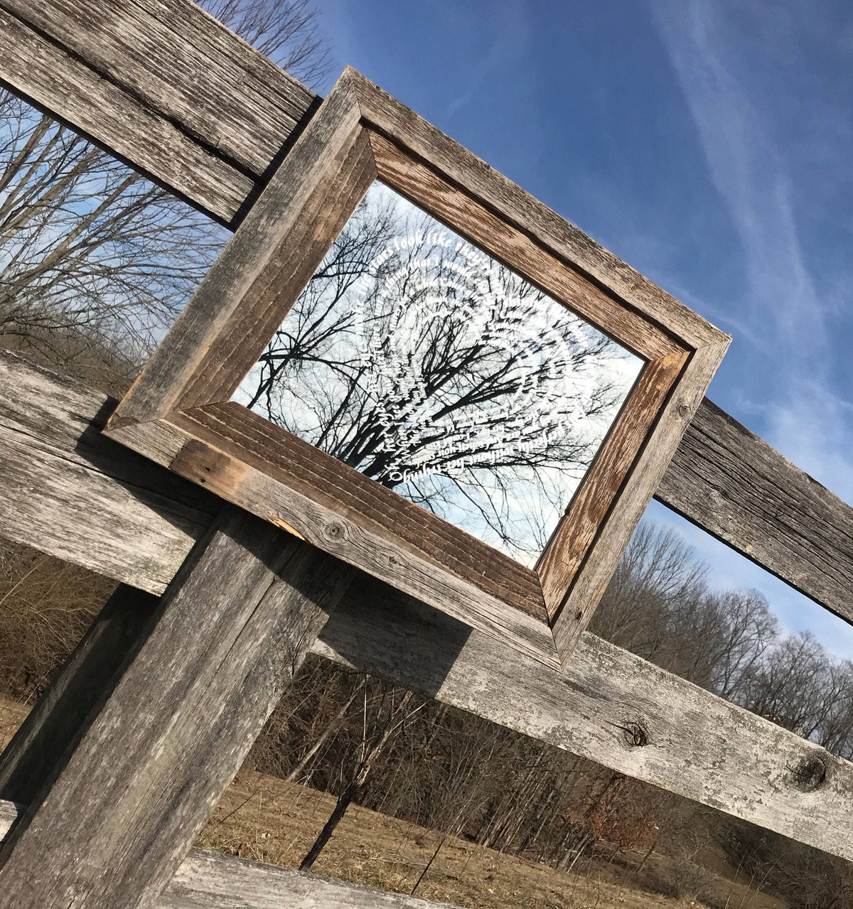 Personalized Mirror, Custom Mirror, Barn Wood Barnwood, Large Mirror, Heart Mirror, Song Lyric Gift Custom Engraved Mirror, Bar Mirror 11x14