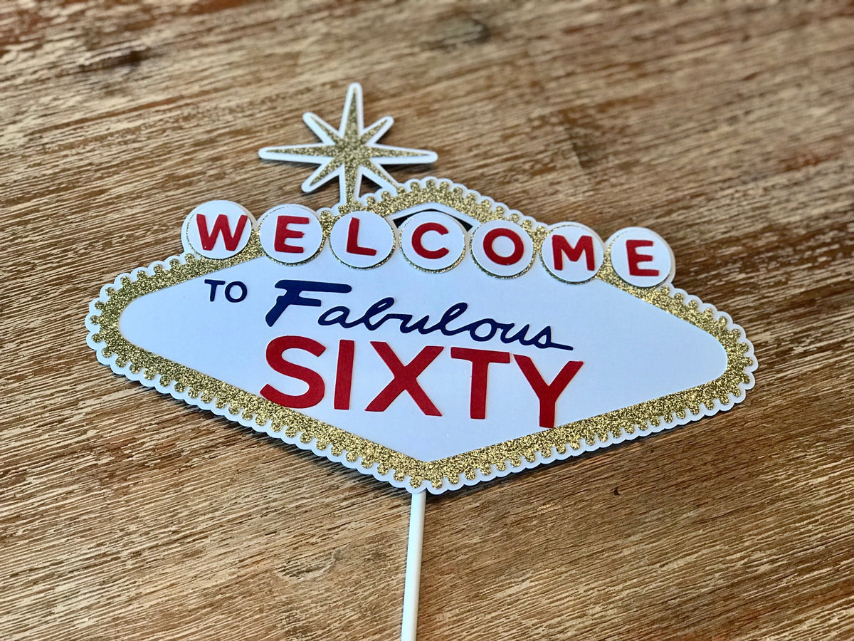 Handmade Las Vegas Cake Topper or Centerpiece Stakes, Slot Machine, Las Vegas, Casino, Vegas Birthday