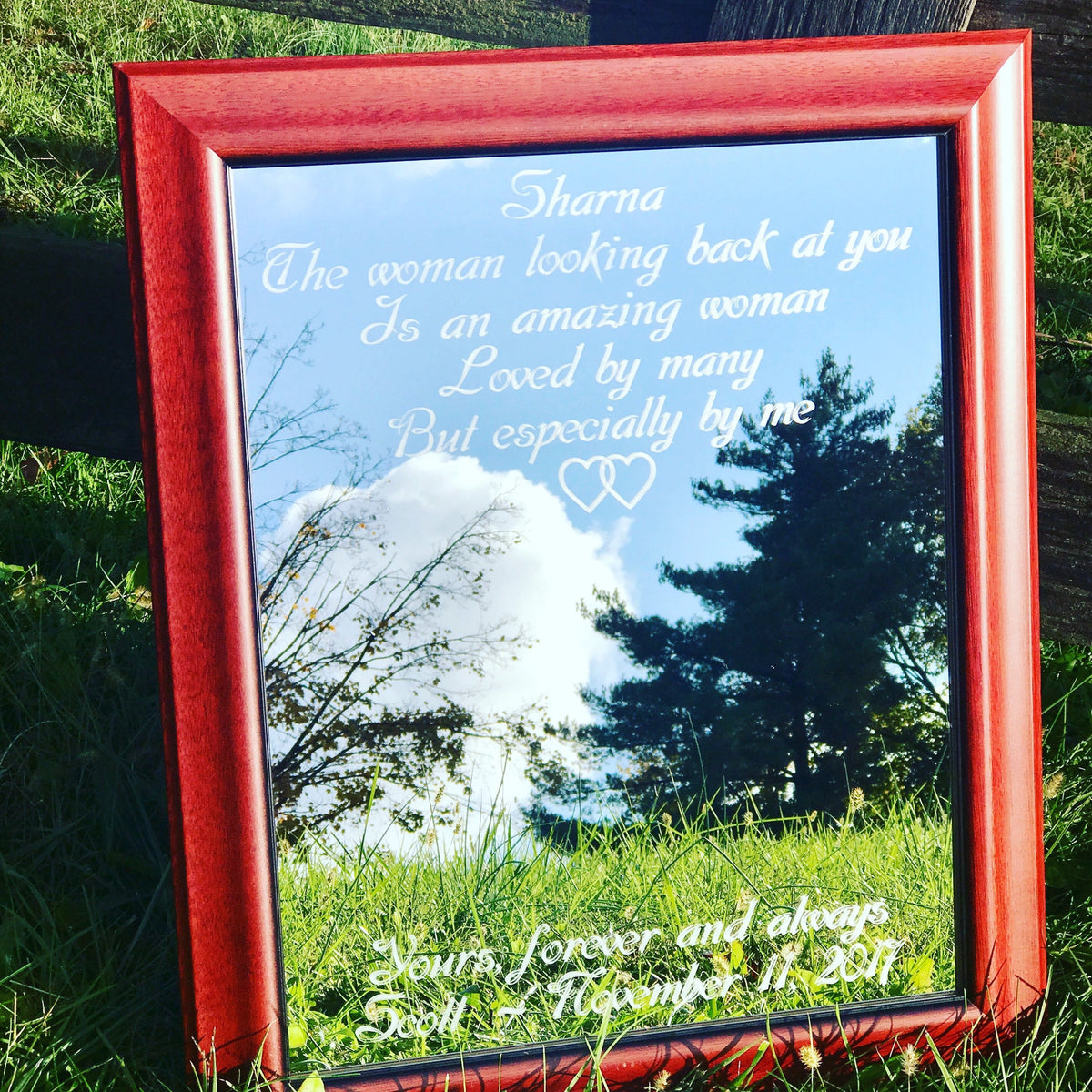 Personalized Poem Mirror|Custom Mirror|Large Mirror|Personalized Bar|Custom Engraved Mirror|Affirmations Mirror 11x14