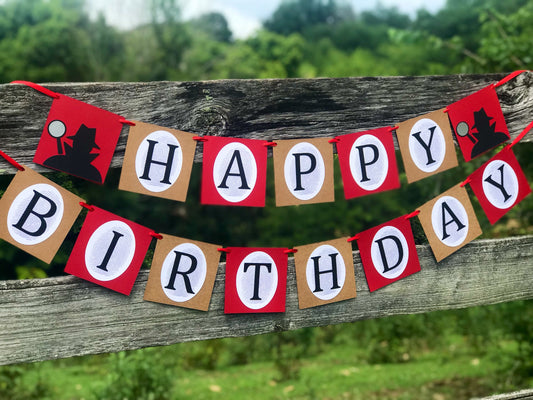 Handmade Spy Birthday Banner, Secret Agent Birthday, 007 Birthday, James Bond Birthday, Detective Birthday Party