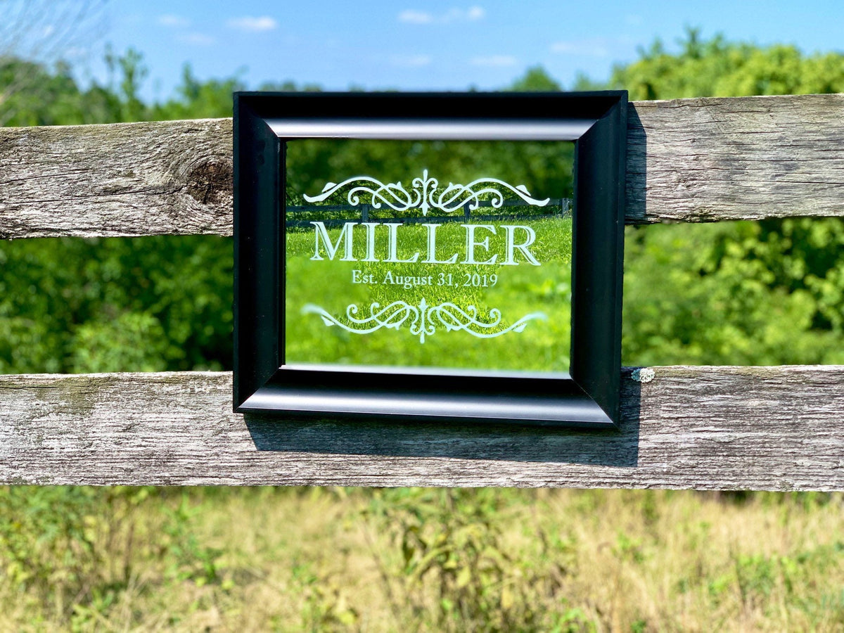Personalized Mirror, Custom Mirror, Black Mirror, Personalized Bar Sign, Custom Engraved Mirror, Bar Mirror 11x14