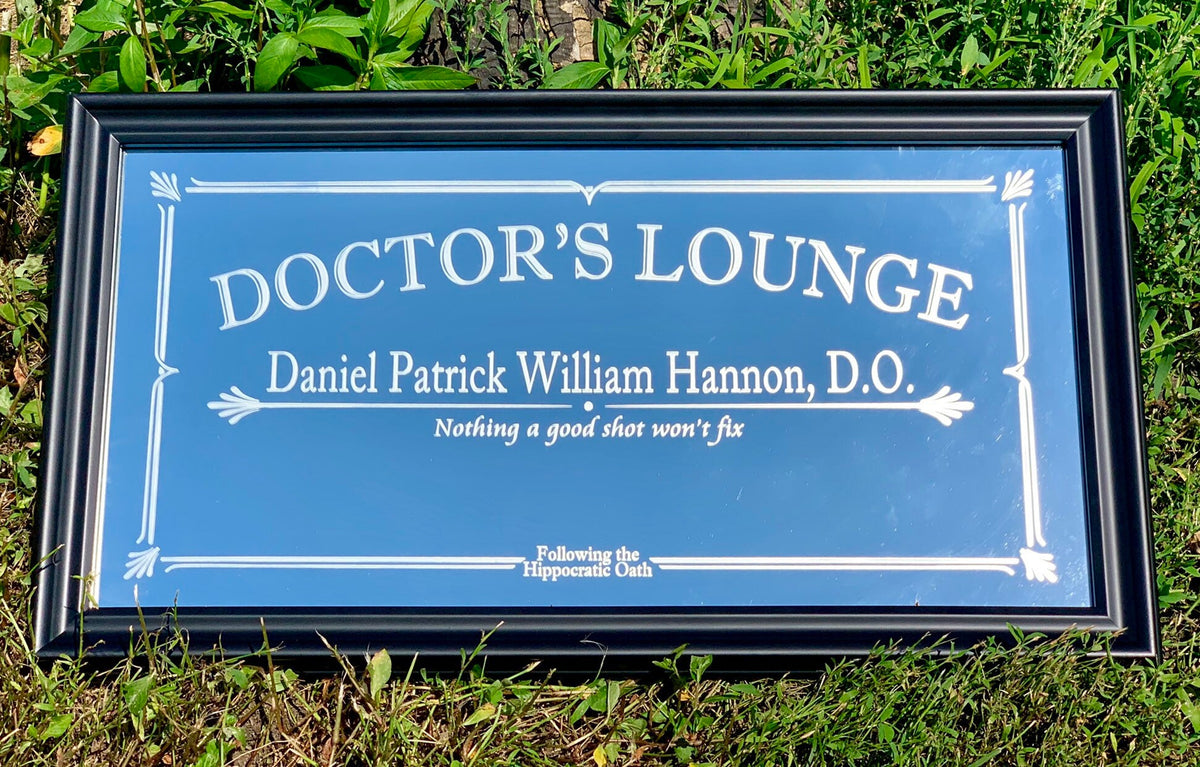 Custom Business Mirror|Lobby Sign|Large Mirror|Personalized Logo Mirror|Custom Engraved Mirror|Black mirror|12x24