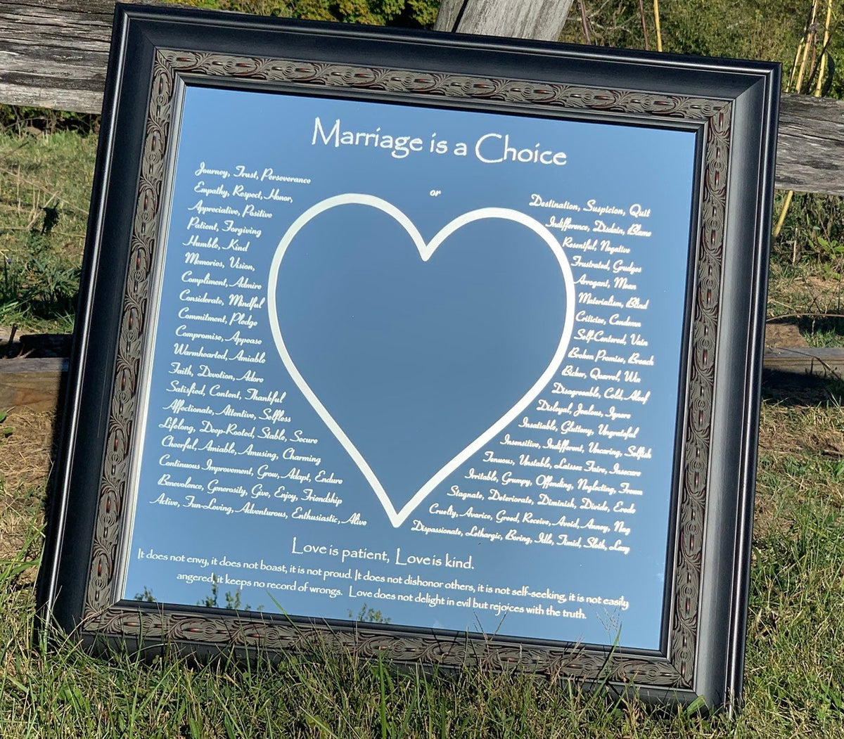 Custom Marriage Is A Choice Mirror 24x24