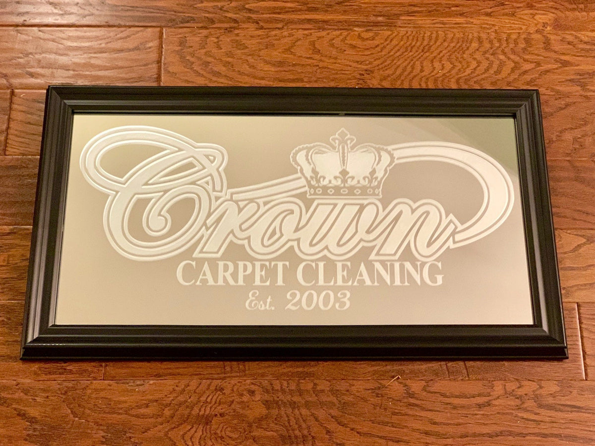 Custom Business Card Logo Mirror|Large Mirror|Personalized Business Mirror|Custom Engraved Mirror|Black mirror|12x24