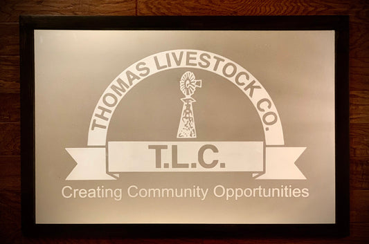 Custom Large Farm Logo Mirror|Large Black Wall Mirror|Personalized Farm Mirror|Custom Engraved Mirror|Etched Windmill|Livestock Mirror|24x36