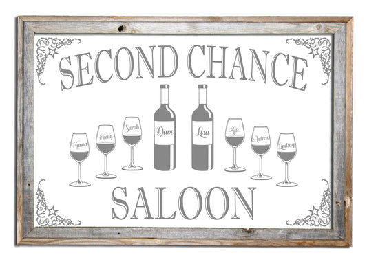 Custom Saloon Mirror Sign|Custom Bar Mirror|Saloon Sign|Saloon Decor|Old Saloon Sign|Old West Sign|Home Bar Mirror|Blended Family Sign|24x36
