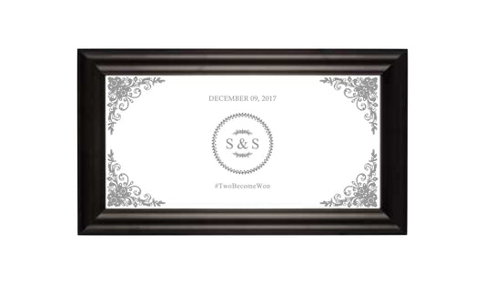 Custom Wedding Seal Mirror|Personalized Wedding Mirror|Custom Engraved Mirror|Etched Wedding Mirror|Custom Wedding Sign|Wedding Seal|12x24
