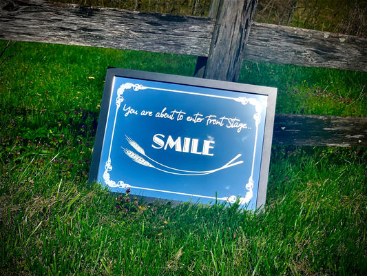 Custom Dentist Lobby Mirror|Large Mirror|Personalized Business Mirror|Custom Engraved Mirror|Etched Lobby Mirror|Custom Smile Mirror 18x24