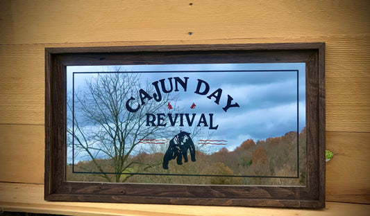 Custom Country Barnwood Mirror|Black Bear Sign|Large Mirror|Personalized Mirror|Custom Engraved Mirror|Mountain Lover Gift|12x24 Sign