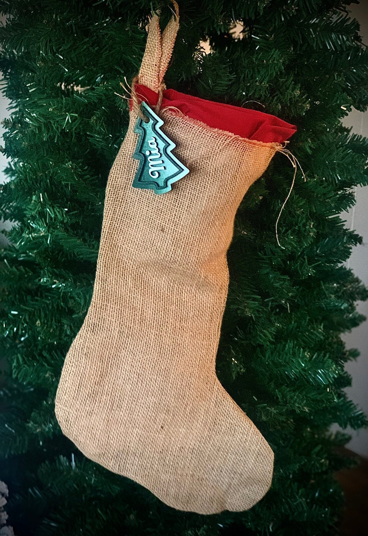 Personalized Christmas Stocking Tag|Wooden Christmas Ornament|Farmhouse Stocking Tag|Personalized Stocking|Wood Name Tag|Christmas Tree