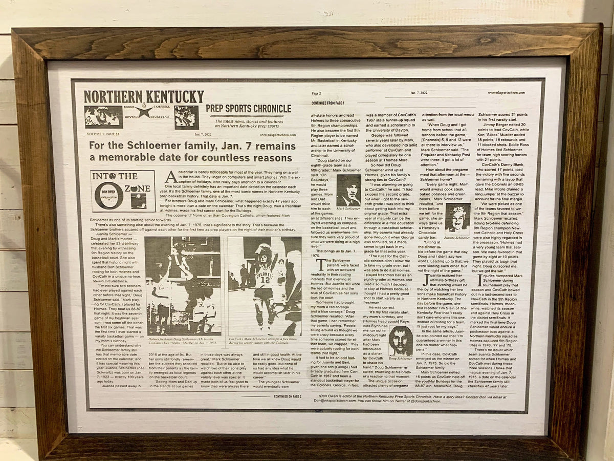Hanging Laser Engraved Newspaper Article|Engraved Newsprint|Wood Wall Decor|Keepsake Print|Farmhouse Sign