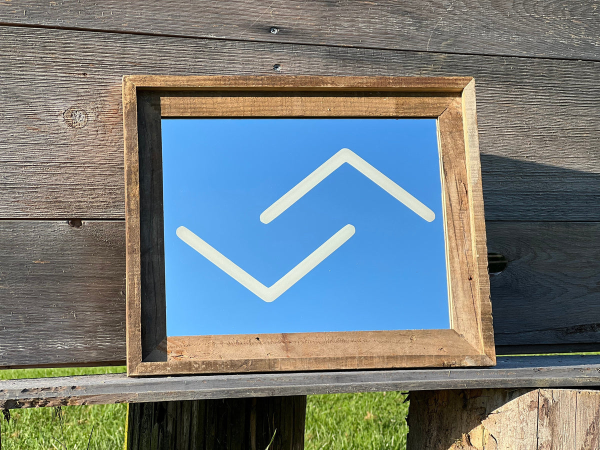Custom Arrow Barnwood Mirror|Large Mirror|Personalized Bar Mirror|Custom Engraved Mirror|barn wood mirror|11x14