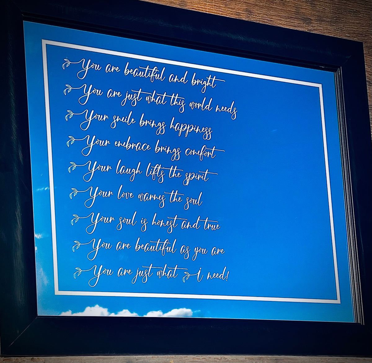 Custom You Are Beautiful Mirror|Large Mirror|Affirmation Wall Sign|Custom Engraved Mirror|Wall Mirror|inspiring Reflection Mirror 16x20
