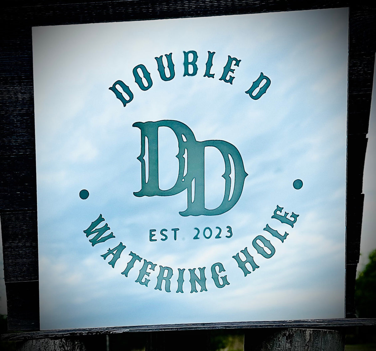 Custom Bar Logo Mirror|Logo Sign|Bar Sign|Square Mirror|Custom Logo|Square Wall Mirror|Frameless Wall Mirror|36x36