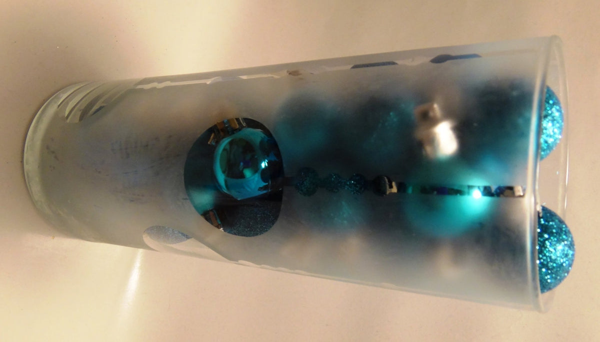 Ornament Etched Glass Vase