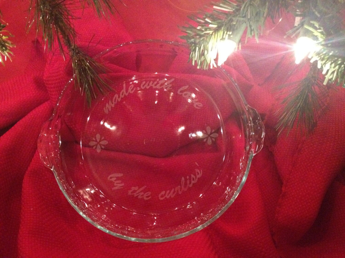 Personalized Glass Pie Dish