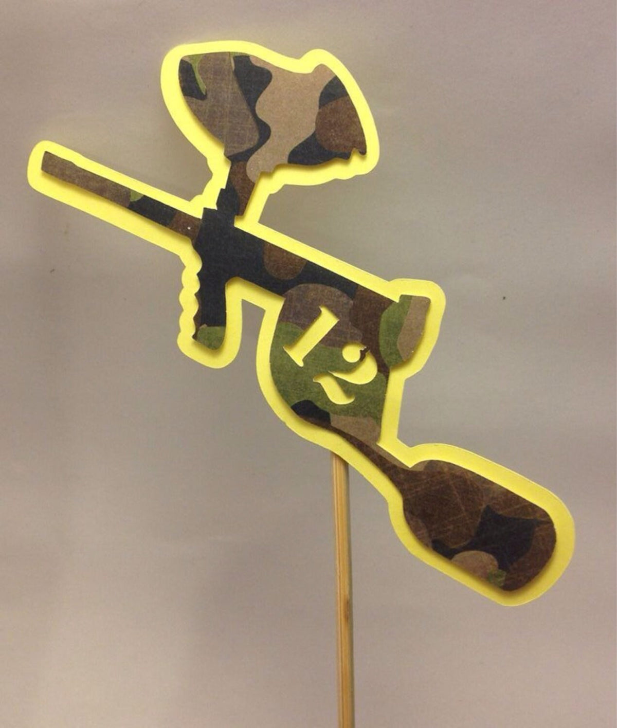 Handmade Paintball Cupcake Toppers or Centerpiece Stakes