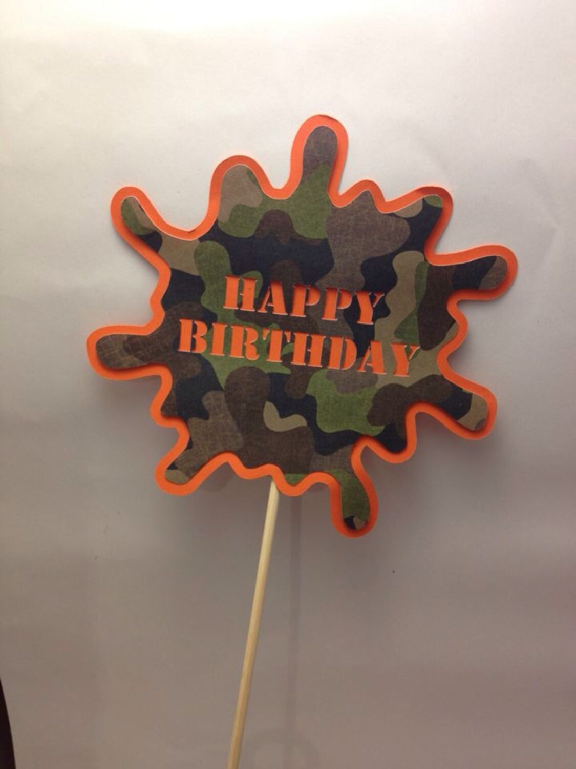 Handmade Paintball Cupcake Toppers or Centerpiece Stakes