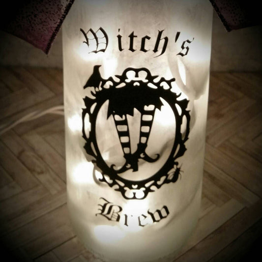 Witch's Brew Wine Bottle Lamp