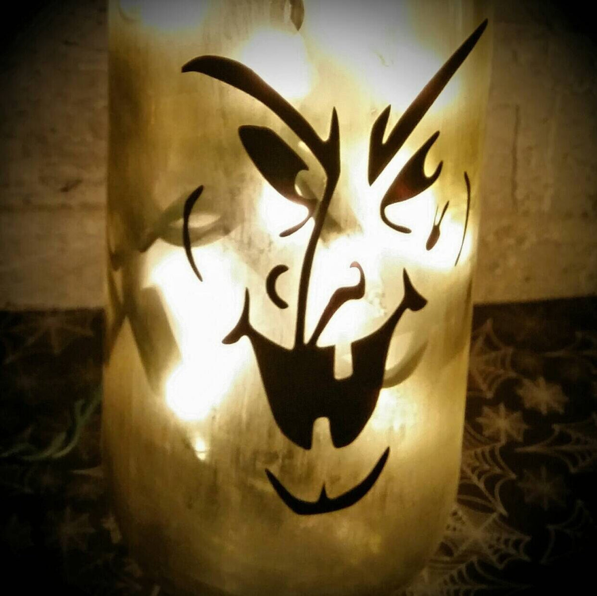 Witch Wine Bottle Lamp, Halloween Light, Halloween Decoration, Witch Decoration, Fall Decoration